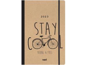 Ημερολόγιο ημερήσιο NEXT Trends flexi με λάστιχο 14x21cm 2023 Bike